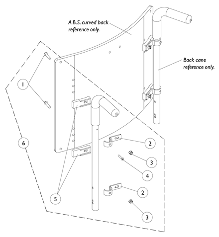 A.B.S. Curved Back Mounting Hardware