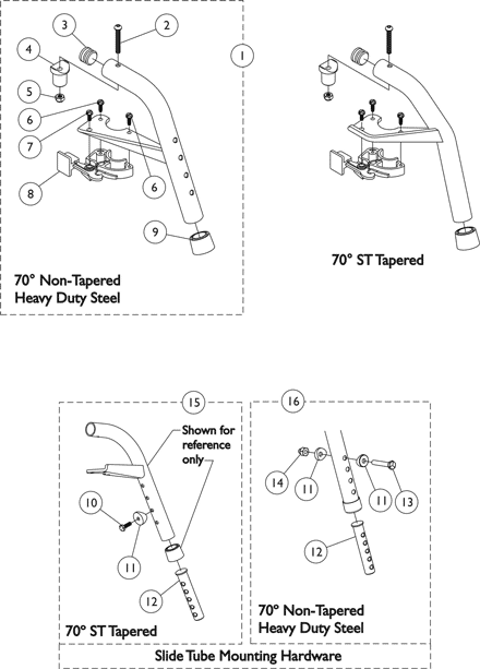 Footrest Support Assemblies