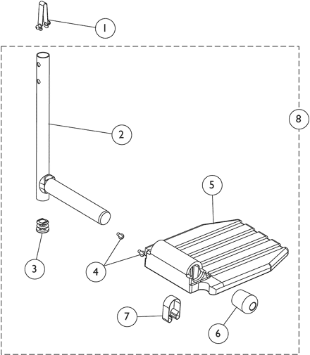 Pivot Slide Tube w/ Footplate