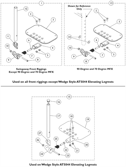 Adjustable Angle Footplates with and without Pivot Tube - AT5543