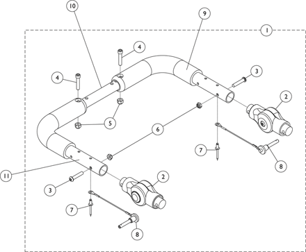 Adjustable Angle Stroller Handle - Rigid Outside Mount