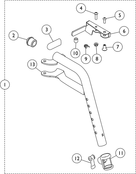 Front Rigging - Footrest Support Assembly