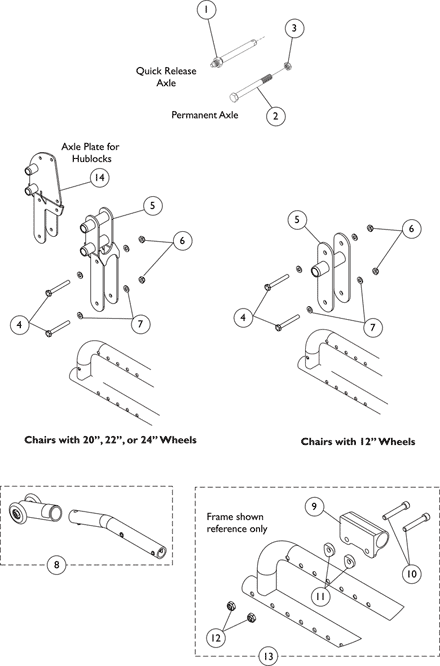Axles, Axle Hardware, and Anti-Tippers
