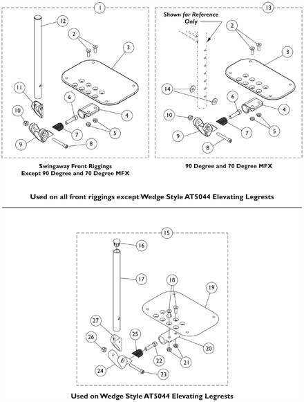 Adjustable Angle Footplates and Pivot Tube - AT5543