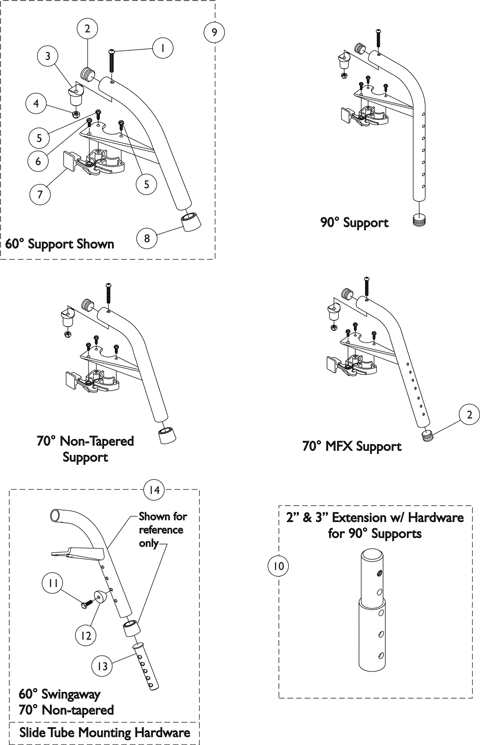 Footrest Support Assesmblies