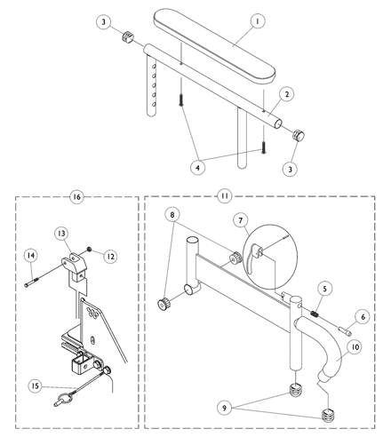 Arms, Adjustable Height