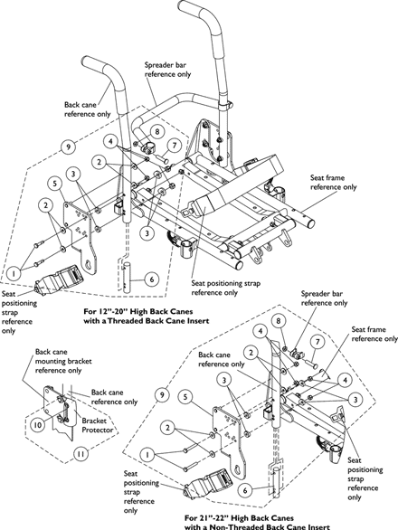 Back Canes and Spreader Bar Mounting Hardware (14