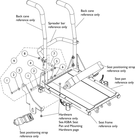 Back Canes and Spreader Bar Mounting Hardware (16