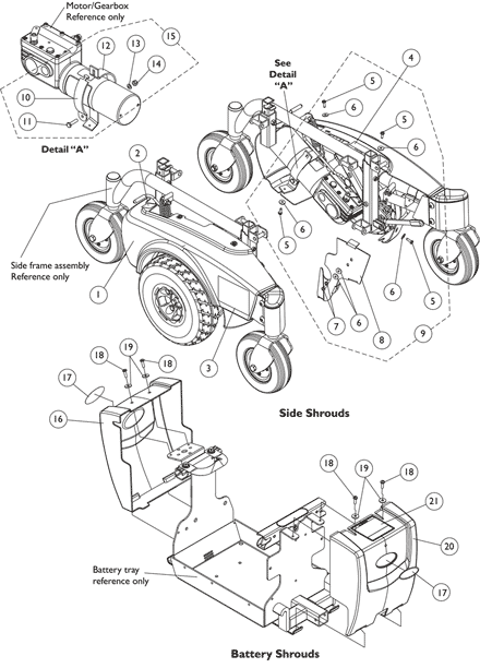 Shrouds and Mounting Hardware