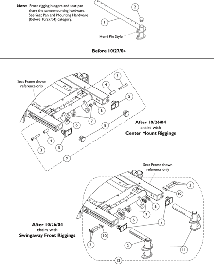 Front Rigging Hangers and Hardware