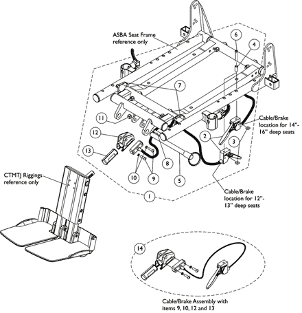 Center Mount Rigging Mounting Hardware (CTMTJ and CTMT)