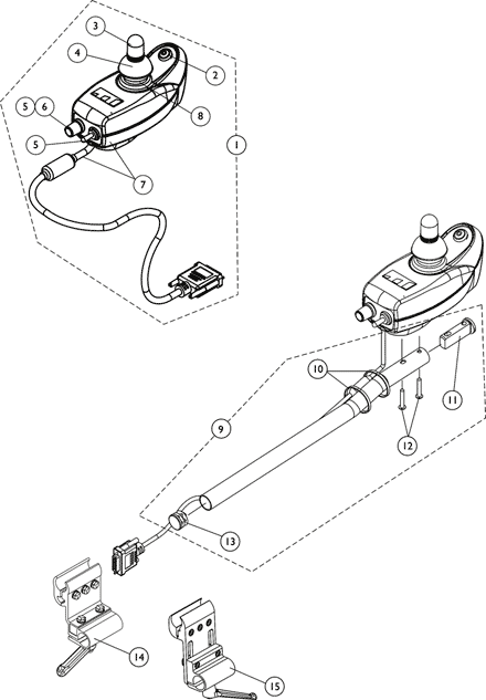 DPJ Joystick and Mounting Hardware