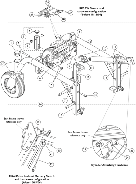 Frame, Side and Tilt Hardware - Tilt Chairs