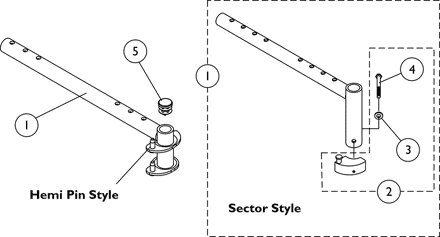 Front Rigging Hanger Assembly - Pin and Sector Style