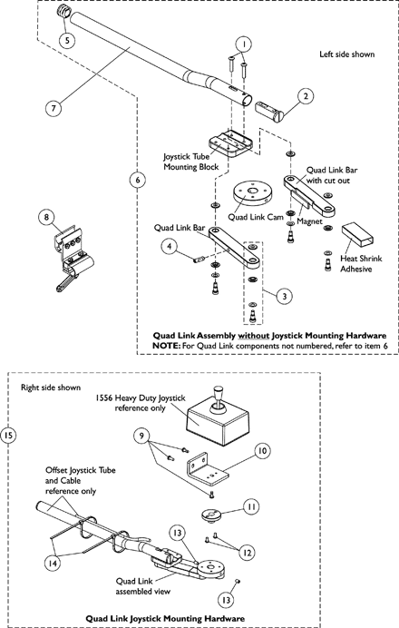 Quad Link Assembly For 1556 Heavy Duty Joystick