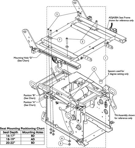 ADJASBA Seat Frame Mounting Hardware