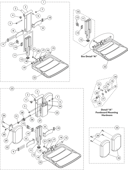 Front Rigging - Center Mount Rigging(CTMT-F with CTMTFB One PC Flip-Up Footboard