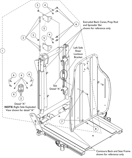 Back, Mounting Hardware, Contoura Tilt
