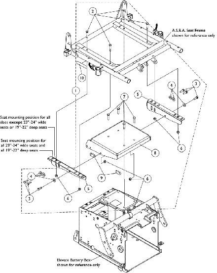 Frame, Seat Mounting Hardware, ASBA