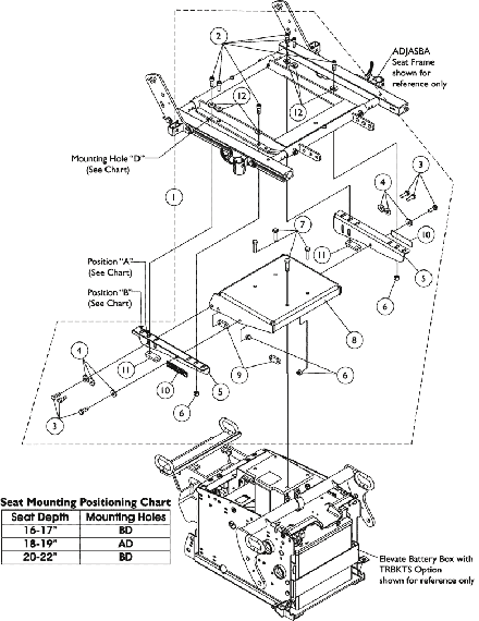 Seat Frame Mounting Hardware