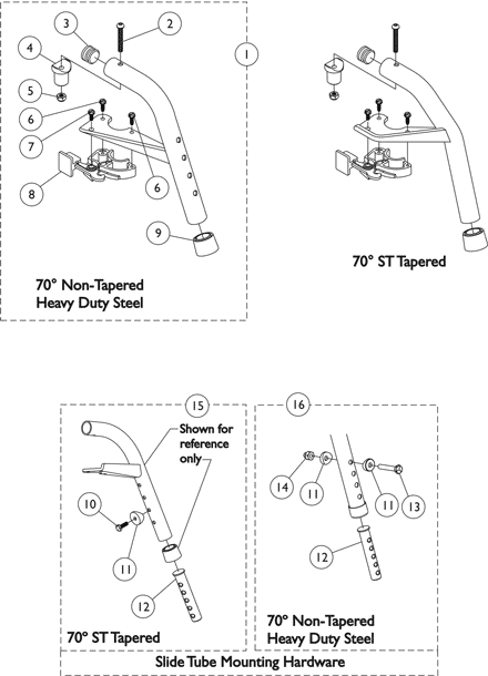 Footrest Support Assemblies