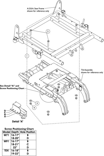 Frame, ASBA Seat Mounting Hardware