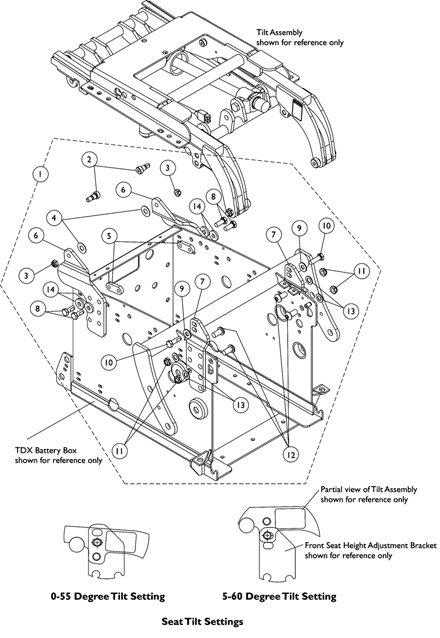 Tilt Assembly Mounting Hardware For TDX