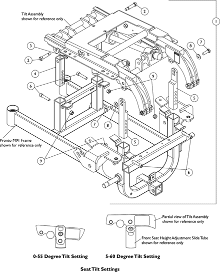 Tilt Assembly Mounting Hardware For Pronto M91