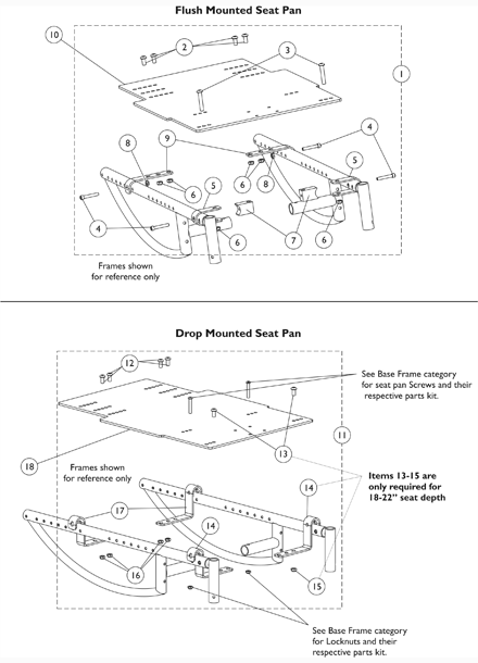 Seat Pans and Hardware