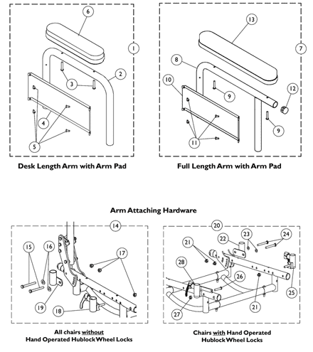 Fixed Height Arms