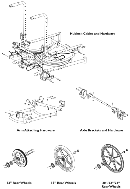 Wheel Lock - Hublock Retro-Fit Kits - Attendant & User Hand Operated