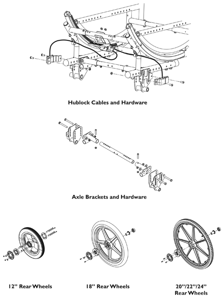 Wheel Locks - Hublock Retro-Fit Kits - Attendant Foot Operated