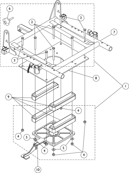 Frame, A.S.B.A. Seat and Mounting Hardware - M61