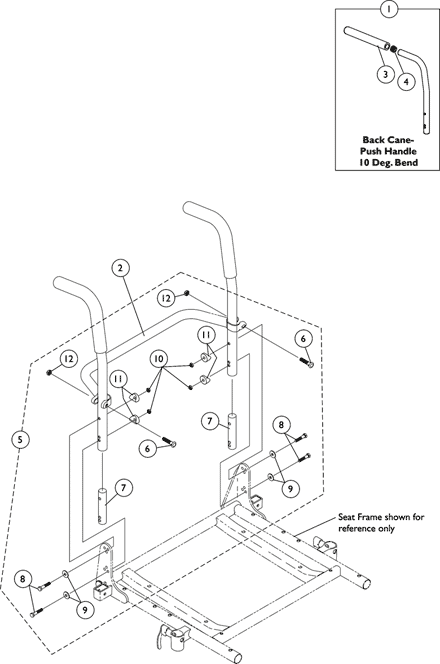 Back Canes, Spreader Bars and Attaching Hardware