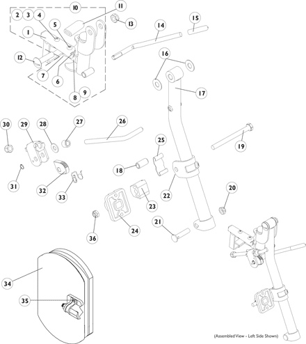 PH904A (Hemi) Legrest Supports