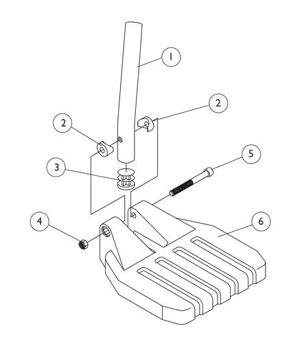 Pivot/Slide Tube and Composite Footplate - PHW93