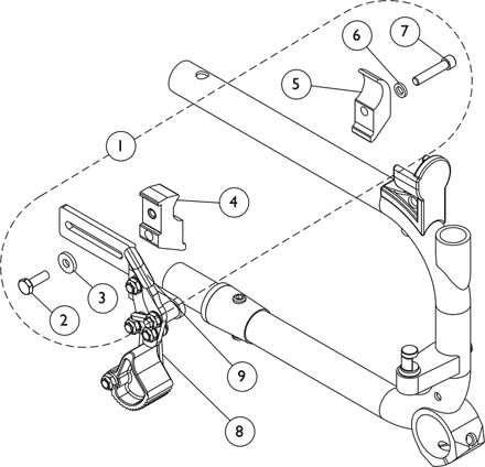 Hill Holder Wheel Lock and Attaching Hardware