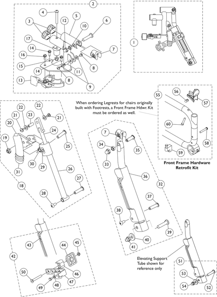 Legrest Support Assembly - AT5044