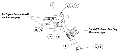 P904A Legrest Support Assembly