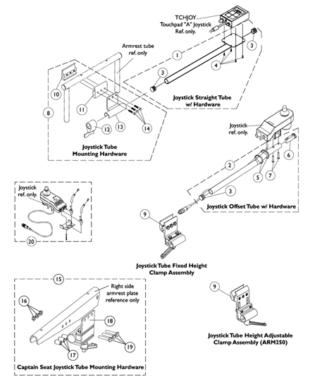 MKIV Joystick Mounting Hardware and Joystick Accessories