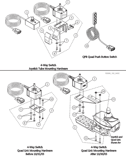 4-Way Switch and Mounting Hardware