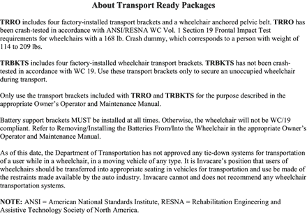 TRRO and TRBKTS Option Clarification Reference