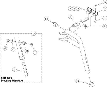 PHW93 (Hemi) Footrest Support Assembly