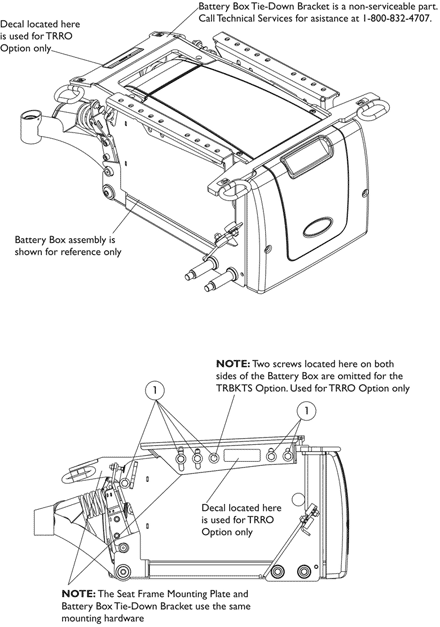 Battery Box Tie-Down Bracket Mounting Hardware For TRRO/TRBKTS Option