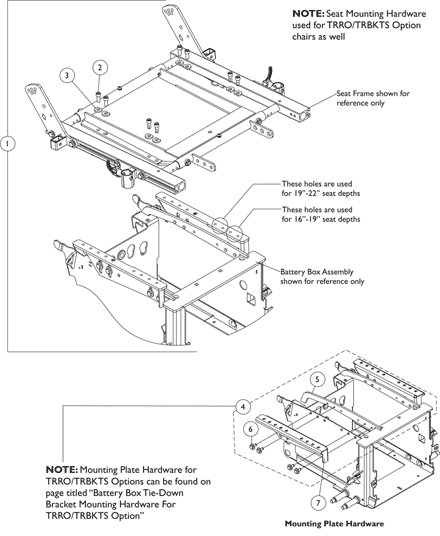 ADJASBA Seat Frame Mounting Hardware