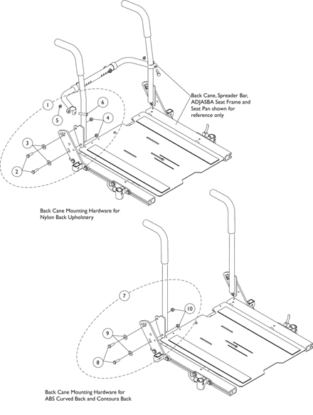 Back Cane Mounting Hardware