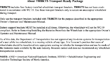 TRBKTS Option Clarification Reference