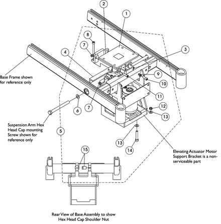 Elevate Actuator Motor and Mounting Hardware