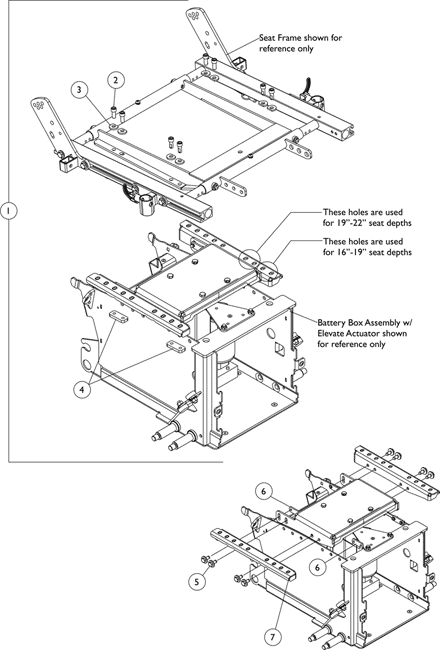 Seat Frame Mounting Hardware For Elevate