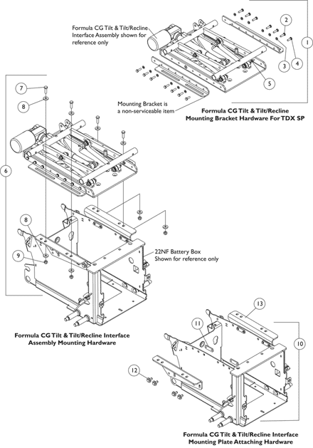 Frame, Seat Mounting Hardware For TDX SP